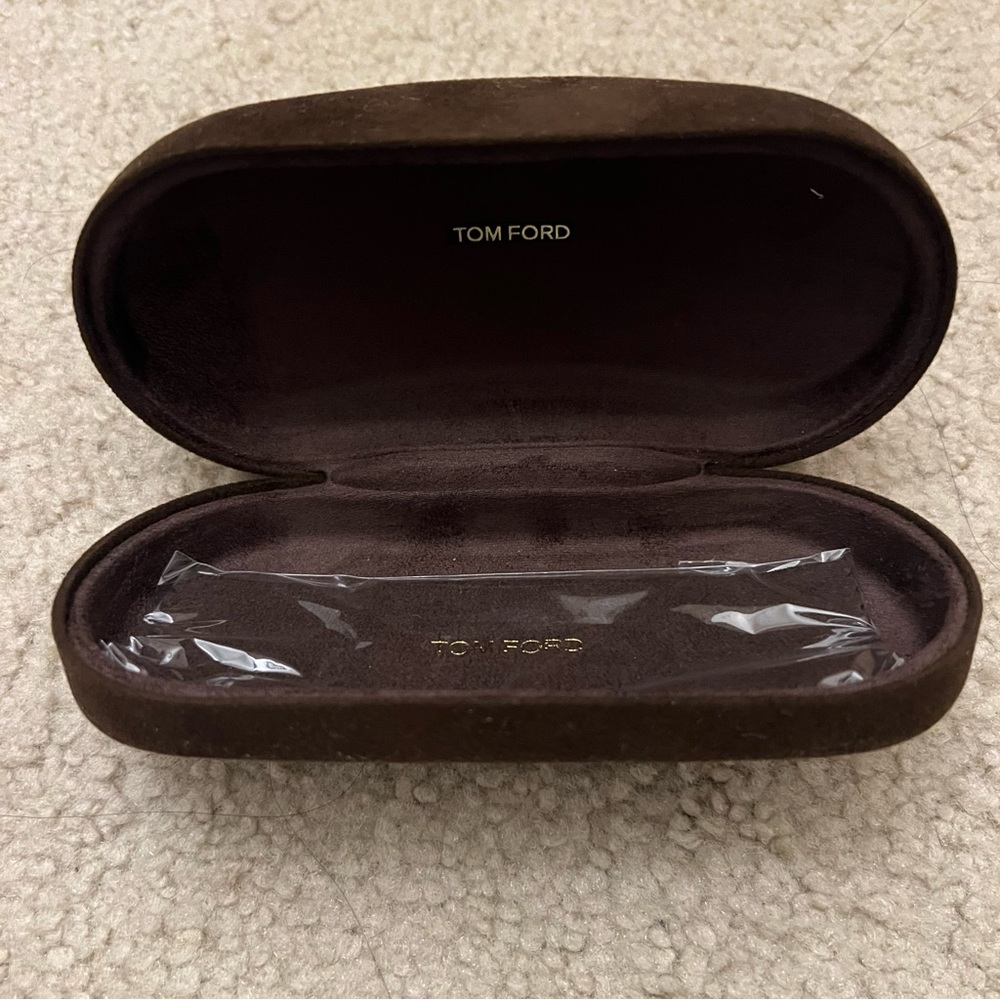 Tom Ford Velvet Eyeglass Sunglasses Case Hard Shell Glasses Case with Cloth - Picture 2 of 4